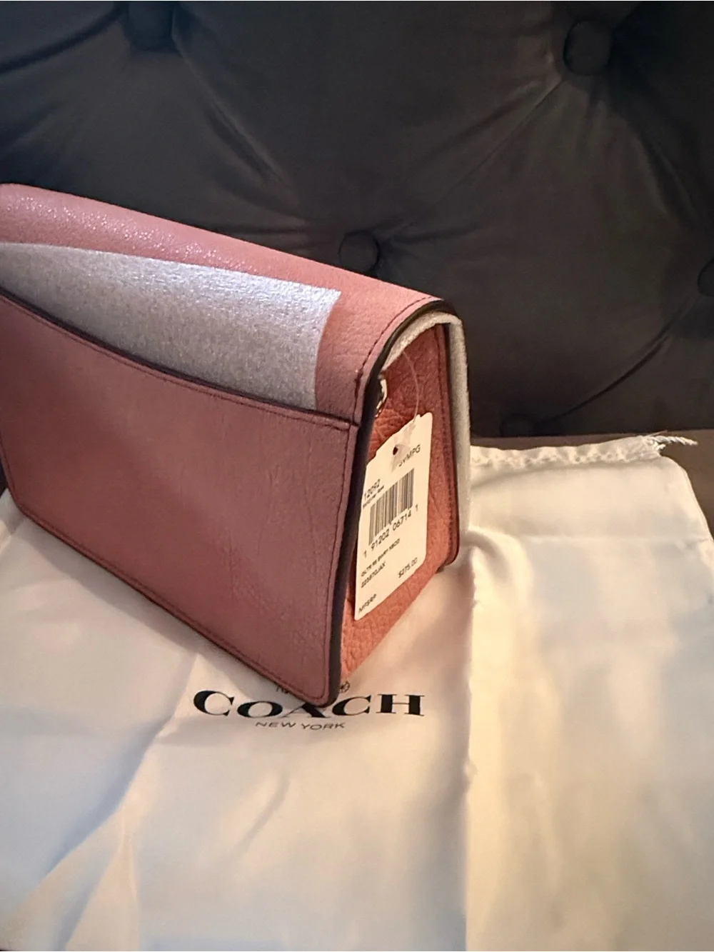 NWT COACH Bowery Crossbody in Glitter Rose/Silver 12092 $275